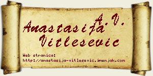 Anastasija Vitlešević vizit kartica
